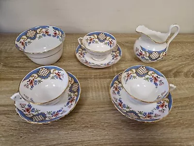 Buy Plant Tuscan China Teaset 3 X Setting Teacups Saucers Jug Sugar Bowl • 9.99£