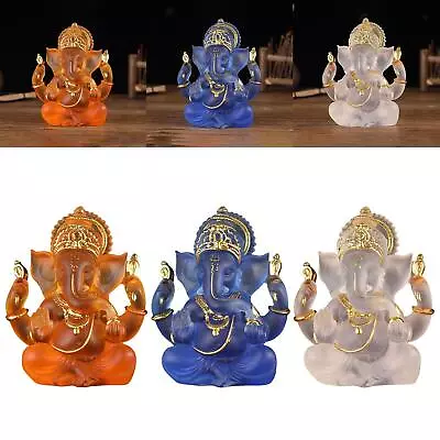 Buy Figurine Indian Fengshui Elephant God Statues Home Ornaments Crafts • 12.76£