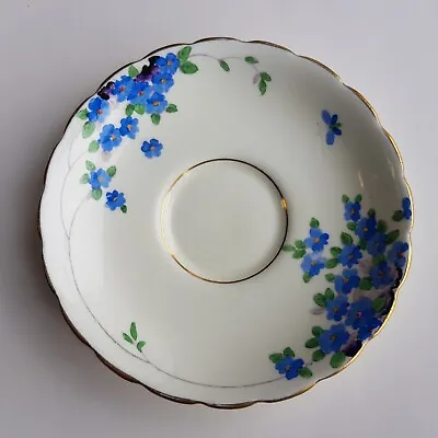 Buy Tuscan China Plant Ceramic Plate Saucer Bluebell Flowers Butterfly England VTG • 8.75£