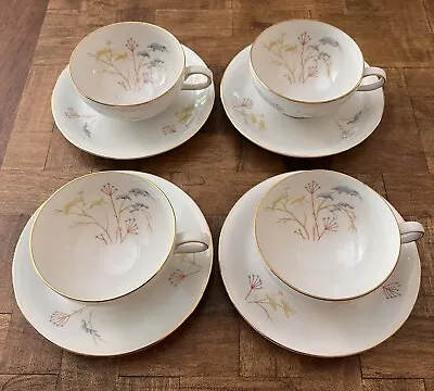 Buy Vintage Eschenbach Bavaria Germany Set Of 4 Tea Cups And Saucers P 1345 • 24£