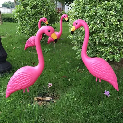 Buy Lawn Ornament Pink Flamingo Art Plastic Garden Animal Party Wedding Decor #3 • 11.32£