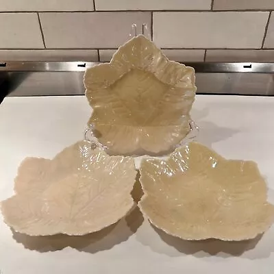Buy Set Of 3 6'' Sycamore Leaf Plates By Belleek Pottery, Ireland~Circa 1955~Rare • 28.90£