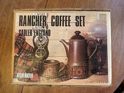 Buy Vintage Coffee Set 1970s Sadler Highlander Stoneware Cups Saucers Bnib Rare Prop • 40£