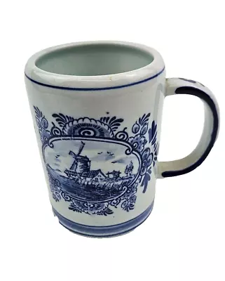Buy Vintage Blue Hand Painted Delft Blauw  Coffee Mug/Cup 672. Windmill Scene. • 4.99£