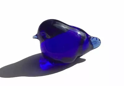 Buy Vintage Blue Glass  Bird Ornament Paperweight • 7.99£