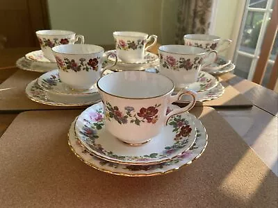 Buy Royal Stafford Bone China Royal Garland Tea Set, 6 Cups, Saucers And Plates • 30£