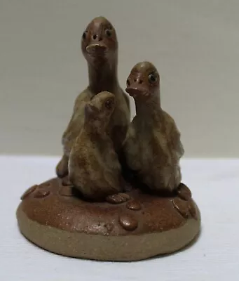 Buy Pottery Figurine - Family Of Ducks Signed • 15£