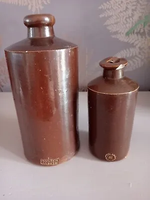 Buy Pair Of Vintage Salt Glaze English Stoneware Doulton Lambeth Ink Bottles • 12£