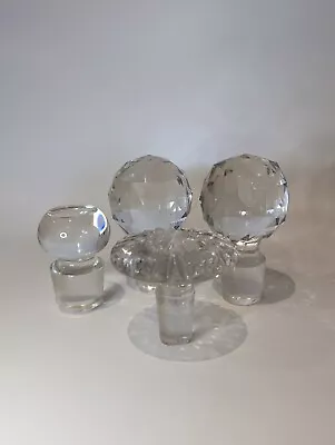 Buy 4x Vintage Cut Crystal Decanter Stoppers • 20£
