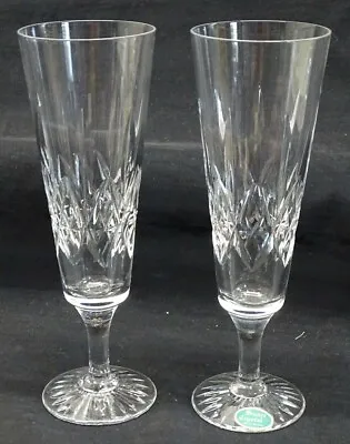 Buy Stuart England Glencoe Cut Glass Champagne Flutes 7 3/8  • 137.20£