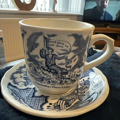 Buy Alfred Meakin Fair Winds Blue & White Teacup & Saucer • 8£