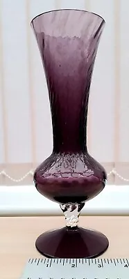 Buy Empoli Glass Vase Amethyst Purple In Excellent Condition  • 8.95£