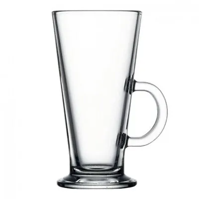Buy 300ml Tall Latte Glass REDUCED Handle Tea Cappuccino Hot Chocolate Mocha Glasses • 95.95£