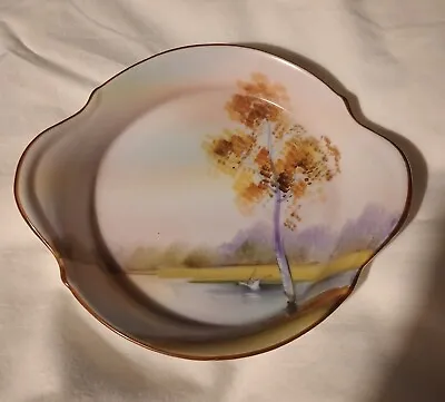 Buy Antique Noritake Hand Painted Porcelain Small Candy Trinket Bowl With Handles • 18.24£