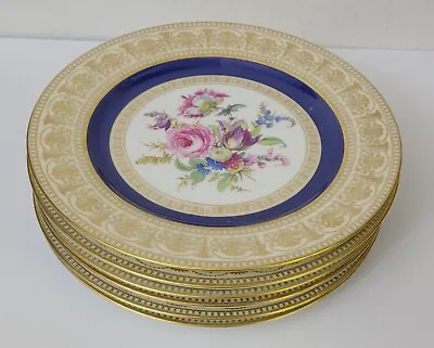 Buy Antique Early 1930s Thomas Bavaria 24k Gilded Plate Plates, Set Of 6 • 432.33£