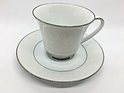 Buy Noritake Ranier #6909 Tea Cup & Saucer Set Platinum Trim 8 Available • 12.45£