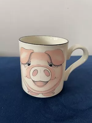 Buy Like? Arthur Wood White Pink Pig Back To Front Mug Cup Ceramic Made In England • 4.99£