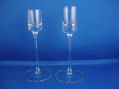 Buy 2 X Wedgwood Clear Crystal Glass Sandringham Candle Sticks Holders - 1 Signed • 19.95£