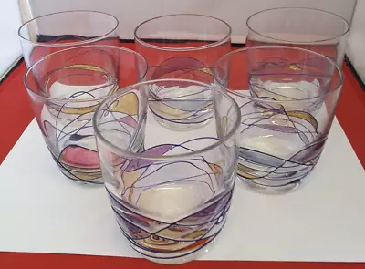 Buy Milano Romanian Mosaic Stained Glass Handmade Glasses 6 • 9.99£