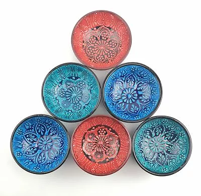 Buy Hand Painted Ceramic Bowls(12 Cm) - Handmade Turkish Pottery • 6.99£