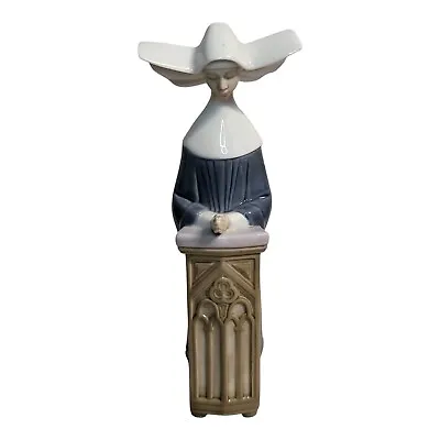 Buy Lladro Figurine, #5502, Meditation,  Nun Blue Kneeling Praying Woman Retired • 137.57£