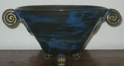 Buy Studio Pottery Lustre Footed Funky Bowl • 40£