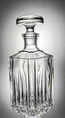 Buy French Lead Crystal Glass Square Whisky Decanter (not Original Stopper) - 25cm • 10£