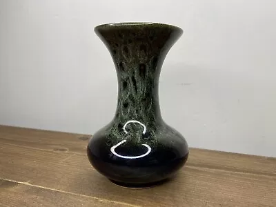 Buy Fosters Pottery Small Abstract Dark Green / Black Glazed Pottery Decorative Vase • 12.99£