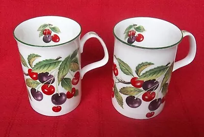 Buy Vintage Roy Kirkham Fruit Garden China Mugs X 2 Cherries Made In England  • 9£