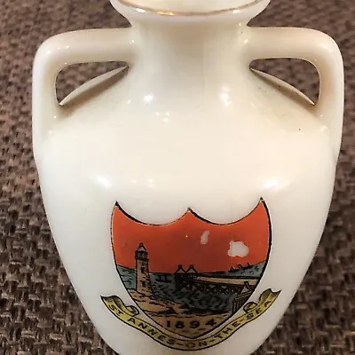Buy Vintage Carlton Crested China Souvenir Model Of Vase - St Annes On The Sea • 3.99£