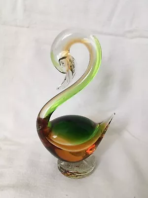 Buy Murano Sommerso Art Glass Swan Heron Multi Colour Changing Collectable • 39.85£