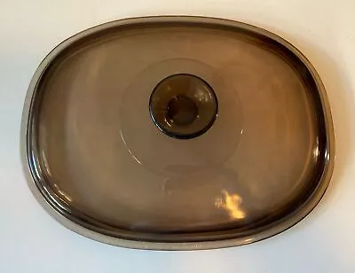 Buy Vintage Pyrex DC 1 1/2 C Amber Tinted Glass Oval Casserole Lid Rare • 17.14£