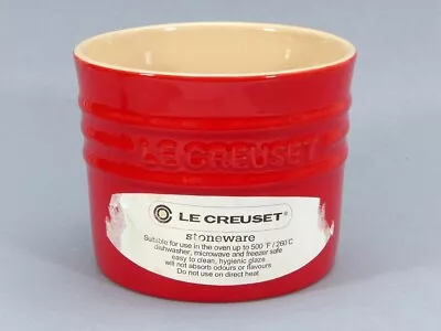 Buy Le Creuset Stoneware Storage Jar Pot 0.8L 28oz RED  VGC • 11.99£
