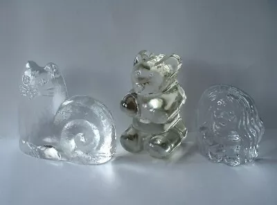 Buy Flat Back Crystal Glass Paperweights / Ornaments - Cat / Teddy Bear / Troll  • 6.99£