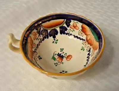 Buy Colorful Antique Staffordshire Gaudy Welsh Porcelain Tea Cup  C. 1840 • 14.20£