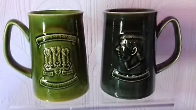 Buy 2 X Vintage Holkham Pottery Limited Mugs/Tankards : Prince Charles Investiture • 20£