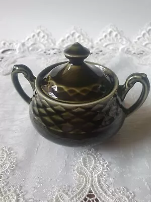 Buy Vintage Royal Tunstall Staffordshire England Norse Sugar Bowl Green  • 6.99£