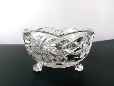 Buy Vintage Clear Cut Glass Bowl Diameter-5inch • 17£