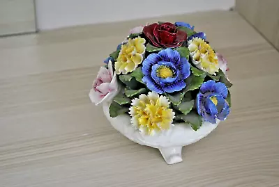 Buy Ansley Vintage China Flower Bowl Roses And Carnations • 15£
