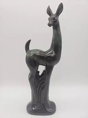 Buy  Redware Pottery Deer Doe Standing Figurine Brown Green Glaze Deco • 23.97£