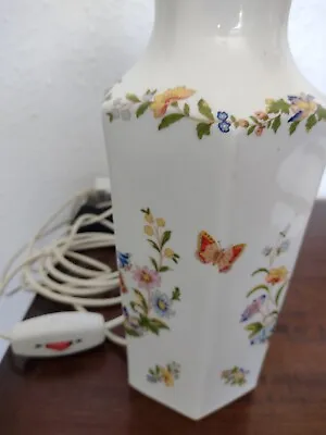 Buy Vintage Aynsley Bone China Hexagonal Table Lamp In The Cottage Garden Pattern • 18£