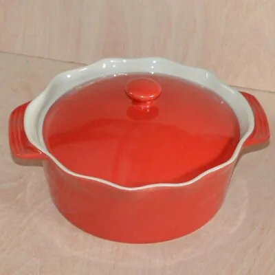 Buy Laura Ashley Red Casserole Dish/ Oven Crock Pot 10  X 4  Large Vintage • 16.50£