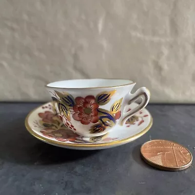 Buy Crown Antique Miniature Teacup And Saucer Bone China Staffordshire Dolls A16013 • 5£
