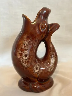 Buy Kernewek Pottery Cornwall Treacle Seal/fish Gurgle Glug Jug Vase 19.5cm Gluggle • 17.95£