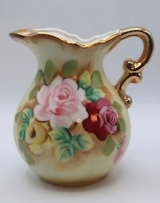Buy Vintage Ruben's Porcelain Hand Painted #2332R Roses Gold Trip Pitcher • 14.17£