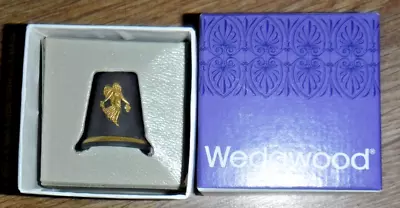 Buy Wedgwood Black & Gold Jasper Ware Thimble ~ Floral Girl ~ Excellent ~ Boxed • 9.99£