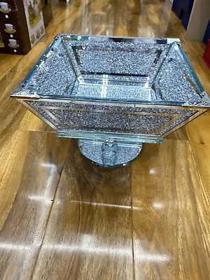 Buy  Crushed Diamond Crystal Filled Silver Home Kitchen Fruit Bowl • 34.99£