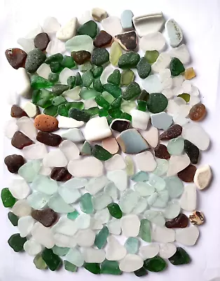 Buy 184 Sea Glass Pieces Pottery AQUA GREEN  BLUE Imperfect Jewellery  Mosaic &Craft • 14.98£