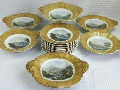 Buy Antique Prattware Dessert Serving Plates Comports Tazza - Sold Individually • 10£