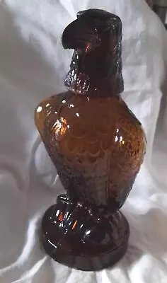 Buy Vintage Amber Glass Eagle Bottle Decanter • 24.99£